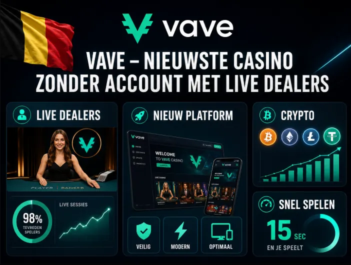 Vave – nieuwste casino zonder account met live dealers